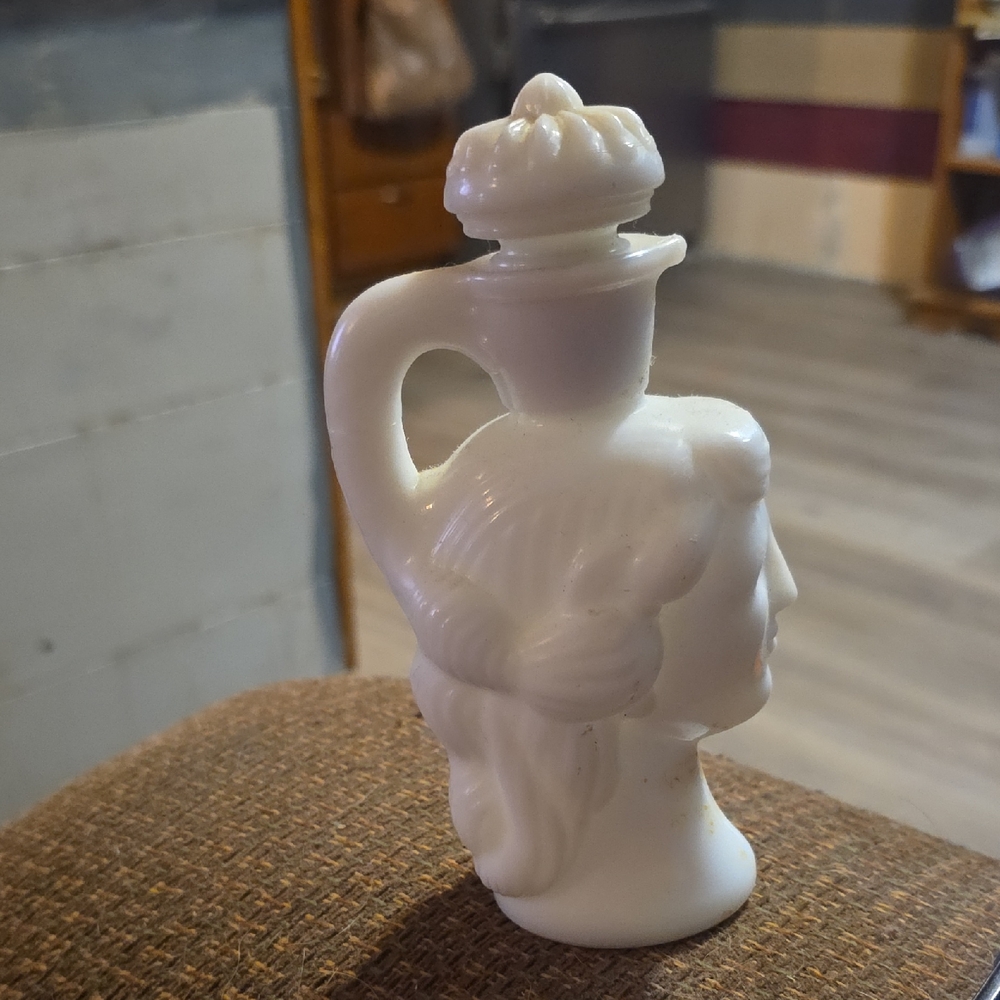 Avon Cream Bust Candle Holder
